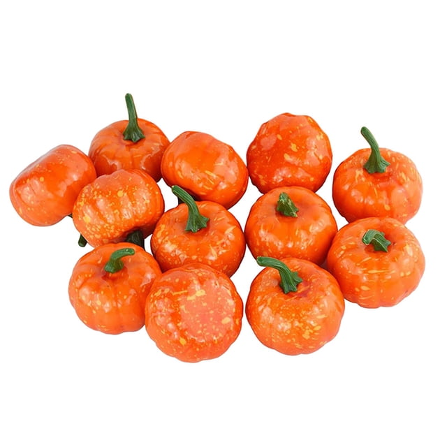 Calabazas artificiales variadas que caen de espuma, manualidades decorativas para Halloween y Navidad. 12 piezas 55 cm