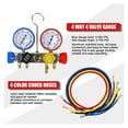 thumbnail image 5 of Manifold Gauge Set Hose Kit 410A 134A R404A R22 Diagnostic Manifold Gauge 5FT Hose Tank Adapters Adjustable ,Wide Use, 5 of 7