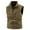 Coffee, variant on COSFO Fleece Vest for Men Casual Full Zip White Jacket Sleeveless Stand Colla with Pockets Slim Fit Mens Jacket