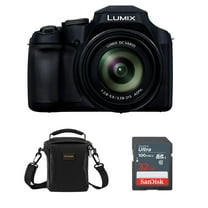 Panasonic LUMIX FZ80D 18.1MP Point & Shoot Digital Camera, Bundle with Ultra 32GB Memory Card and Alpine 120 Shoulder Bag