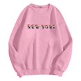 thumbnail image 4 of WILLBEST Sweat à Capuche pour Femmes, Imprimé Lettre de Noël, Col Rond, Manches Longues, Mignon, Ample, 6x, 4 of 5