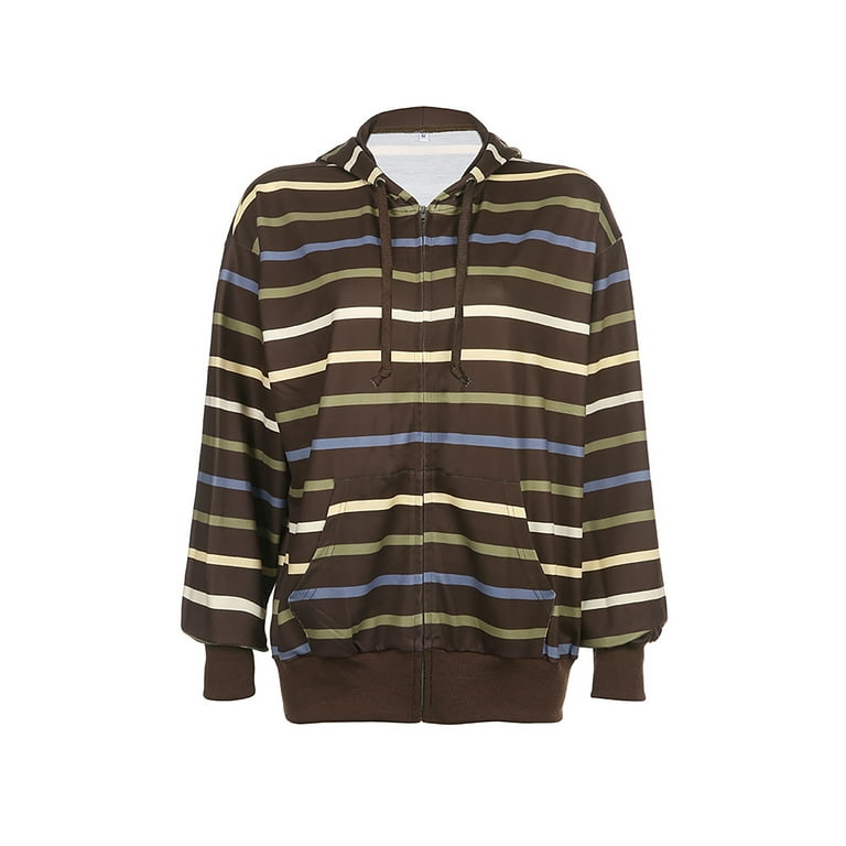 FeMereina Y2k Sweat à Capuche Zippé à Manches Longues Pour