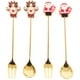 thumbnail image 1 of 1 juego de cuchara y tenedor navideños, cucharilla de postre, juego de cubiertos navideños, suministros para fiestas, 1 of 2