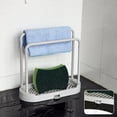 thumbnail image 4 of HonesrMatter Dish Rack, Over the Sink Dish Drying Rack, Kitchen Sink Organizer with Dishcloth Holder and Tray for Sponge Storage, Black, 4 of 7