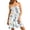 Light Blue, variant on Womens Summer Floral Elasticated Sleeveless Dresses Strapless Pleated Swing Sundresses Yellow S