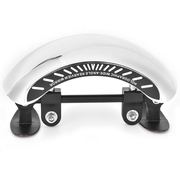 Motorcycle Rear View Mirror Chromed 180 Ultra Wide Angle Central Windscreen Mount Universal