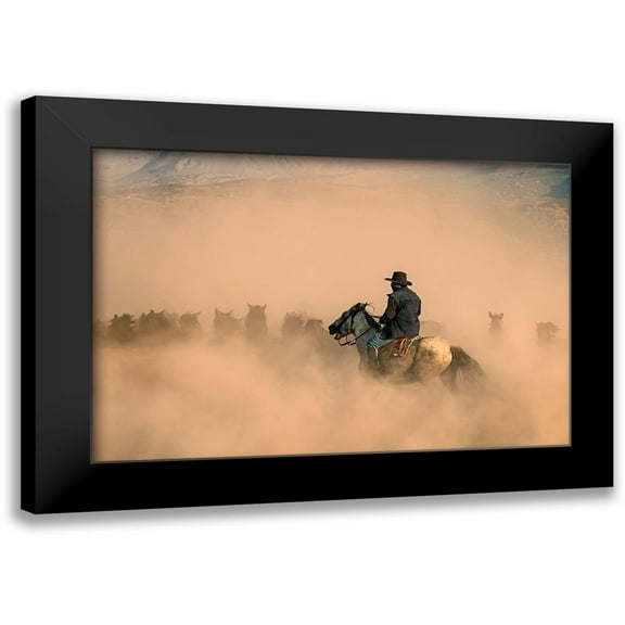 Bilgin, Zuhdu 14x11 Black Modern Framed Museum Art Print Titled - Cowboy