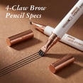 thumbnail image 5 of Magic Eyebrow Pencil, Microblading Eyebrow Pencil for Women, 2026 Upgraded 3D Waterproof 4-Tip Spoolie Brush Brow Pen for Natural Brows, Precise Eyebrow Contouring Pen for Beginners (Dark Brown), 5 of 8