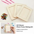 thumbnail image 5 of 3 Sets DIY Wood Picture Frames Making Kit Unfinished Wooden Picture Frames 7.6x5.6 Inch DIY Mosaic Picture Frame Set for Tabletop Display and Crafts DIY Painting Projects, 5 of 7