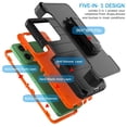 thumbnail image 6 of For Motorola Moto G Power 5G 2025 Case with Built-in Screen Protector and Belt-Clip Holster, Tekcoo Military Grade Shockproof Rugged Phone Case Kickstand Hard Cover for Moto G Power 5G 2025 - Orange, 6 of 11