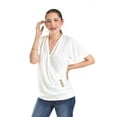 thumbnail image 2 of Blusa cruzada con botones Roman Fashion /Juvenil, 8074 (Blanco) blanco M, 2 of 5