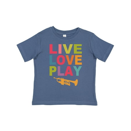 

Inktastic Live Love Play the Trumpet Gift Toddler Boy or Toddler Girl T-Shirt