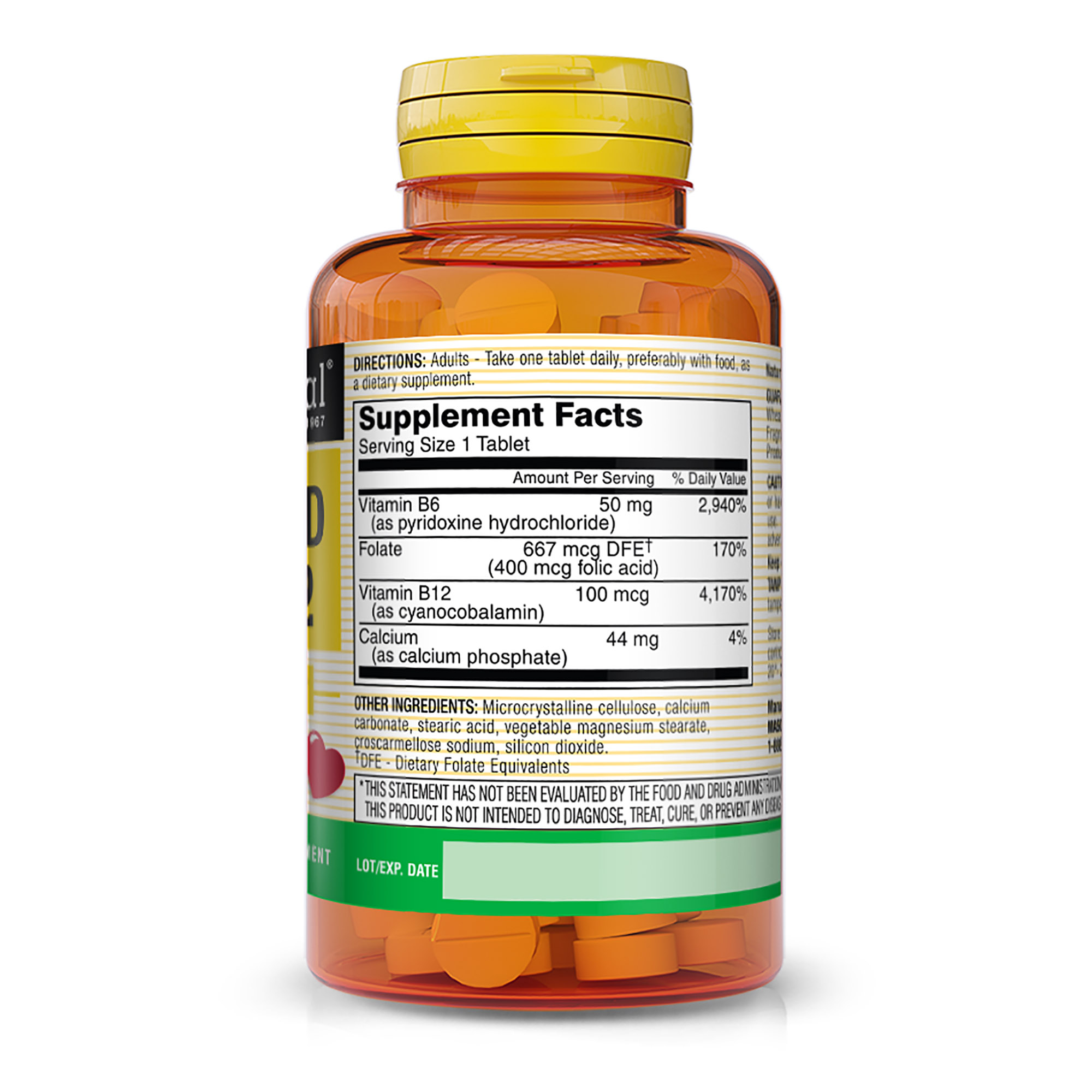 Mason Natural Heart Formula Folic Acid with Vitamin B6 and B12, 90 Tablets - image 2 of 5