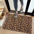 thumbnail image 2 of Black and Brown Leopard Print Washable Non Slip Indoor Door Mat, Decorative Entry Rug for Entrance, Bedroom, Kitchen, Bathroom, 20"x32", 2 of 6