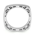 thumbnail image 2 of SS Stackable Expressions Polished Rhodium-plated Square Ring in Sterling Silver - Size 5, 2 of 3