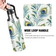thumbnail image 4 of Yayeee 33oz Insulated Water Bottle Double Wall Stainless Steel with Flip Straw Lid, Peacock Feather, 4 of 7