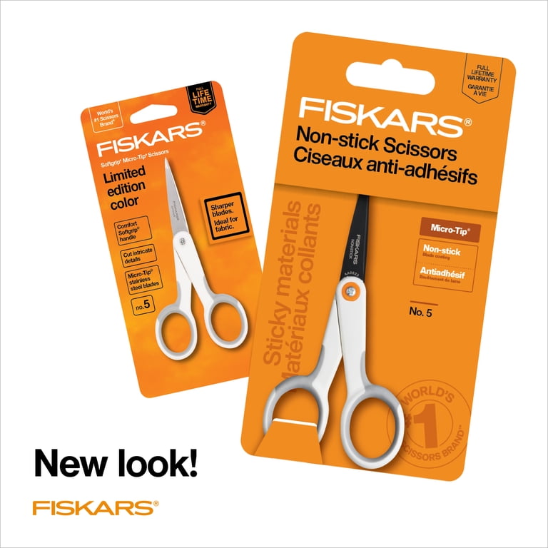 Ciseaux Fiskars Micro-Tip Anti-Adhésif - 12.3cm DIY Précision