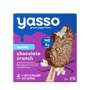 Yasso Frozen Greek Yogurt Vanilla Chocolate Crunch Bars, 4 Count