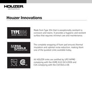Houzer Contempo Trough 32 inch Stainless Steel Undermount Single Bowl Bar Sink with Strainer & Grid - CTB-3285