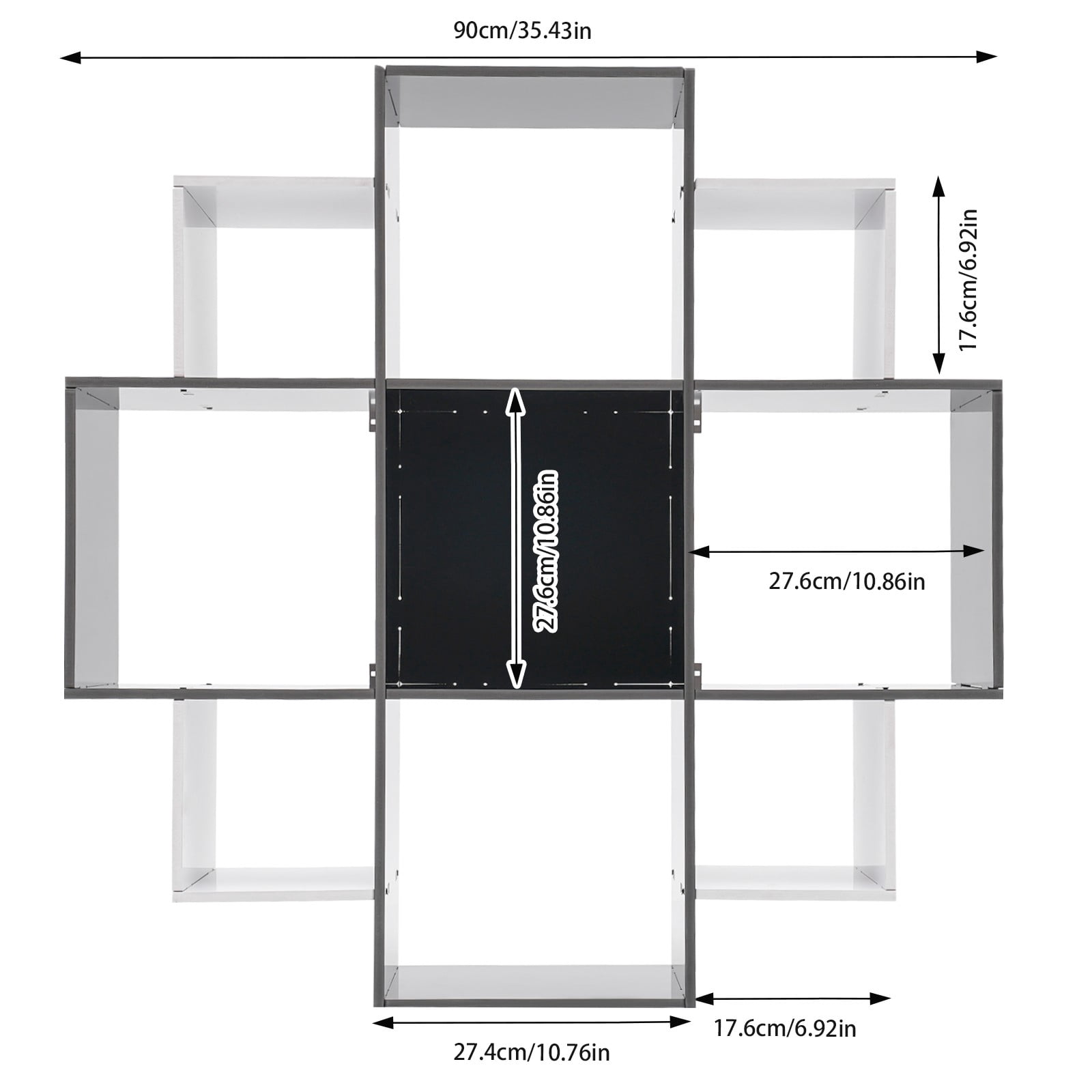 Bookcase, Book Shelf, Bookcase with 9 Compartments Smooth Surface  For Study, Office, Kitchen, Bedroom, And Living Room
