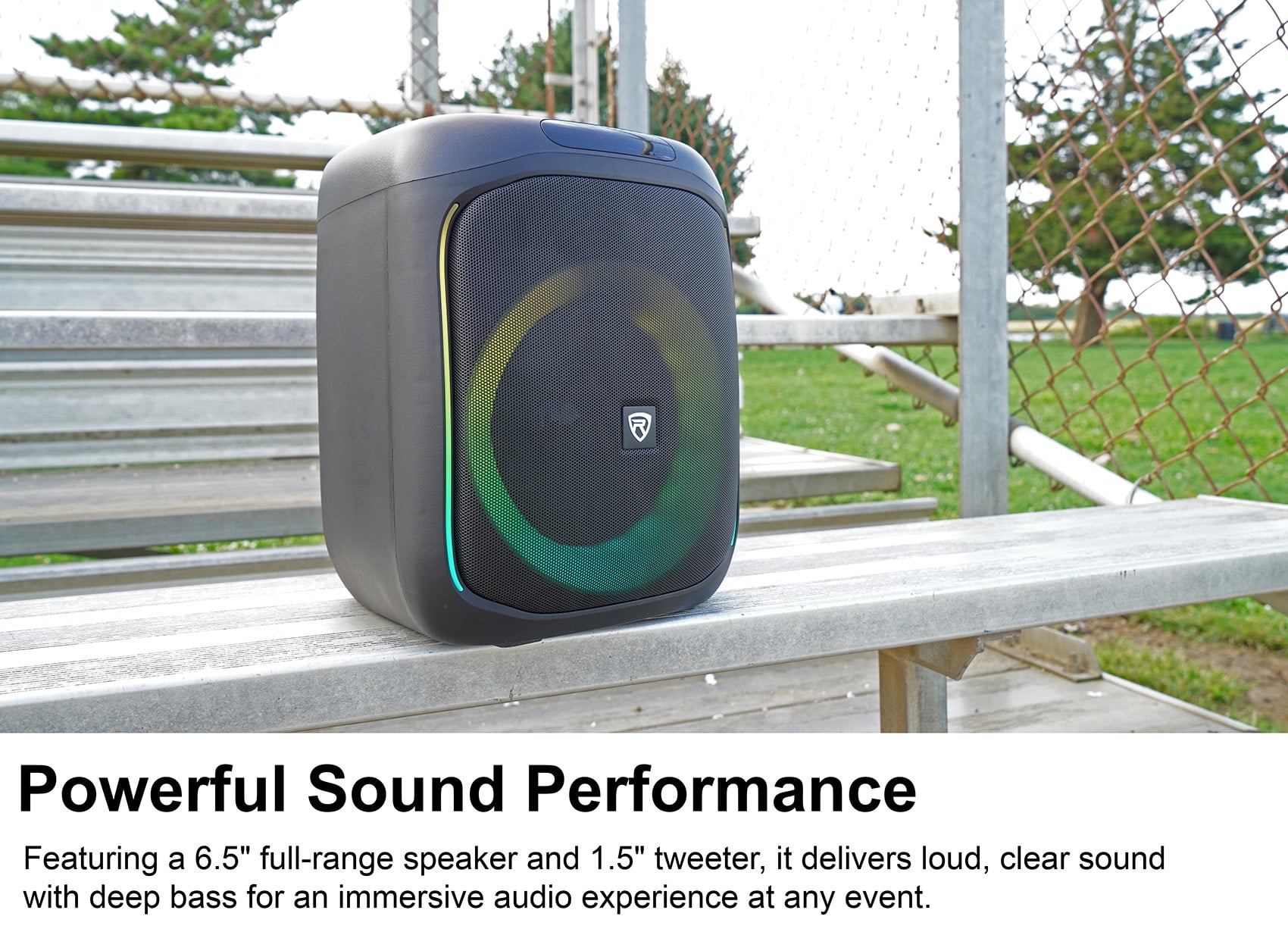 2 Rockville ROCKBOX PRO V2 6.5" 150w Portable Bluetooth Speakers w/Wireless Link