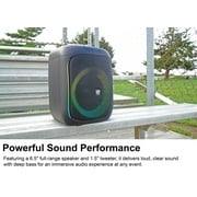 Rockville ROCKBOX PRO V2 6.5 150w Portable LED Party Bluetooth Speaker Mic In
