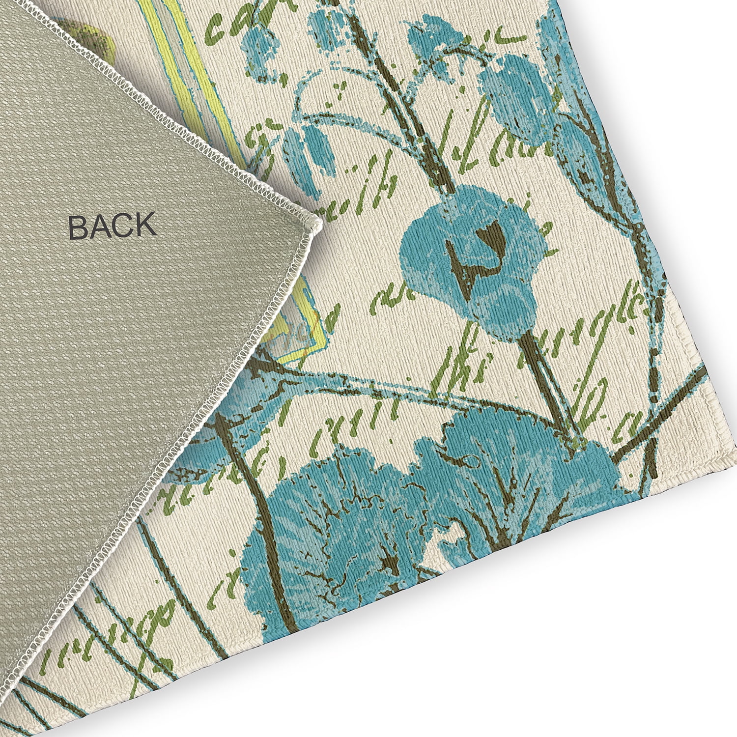 Simply Daisy 3' x 5' Explorer Blue Singing Bird Spring Chenille Indoor/Outdoor Rug
