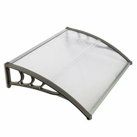 HT-100 x 80 Household Application Door & Window Rain Cover Eaves Canopy White & Gray (Best Camping Canopy For Rain)