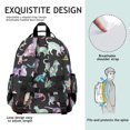 thumbnail image 5 of Patterned Cat Silhouette Black Pattern Backpack for School, Cute School Bag with Adjustable Shoulder Straps and Padded Back, 15.25"x11.5"x5.25", 5 of 5