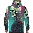 thumbnail image 7 of Haiem Cartoon Art Skull Patterned Men's Hoodie with Kangaroo Pocket - Ideal Pullover Sweatshirt for Daily Wear, Travel, and Home-4X-Large, 7 of 7