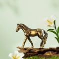 thumbnail image 6 of Horse Statue Decor - Hand Carved Copper Alloy, Aesthetic Upgrade, Housewarming Gift, Minimalist Style Desktop Ornament, 6 of 6