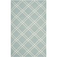 thumbnail image 5 of SAFAVIEH Dhurrie Skyler Geometric Diamonds Wool Area Rug, Light Blue/Ivory, 6' x 6' Square, 5 of 10