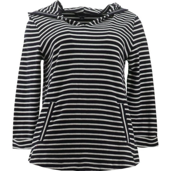 Lands' End Hoodie True Navy Stripe PS NEW 466805