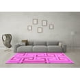thumbnail image 3 of Ahgly Company Indoor Round Abstract Pink Contemporary Area Rugs, 4' Round, 3 of 4