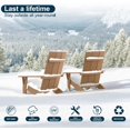 thumbnail image 2 of WINSOON Cup-Holder Adirondack Chair and Table Set 3 PCS Outdoor Patio Chairs, Teak Finish, 2 of 7