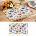 thumbnail image 6 of Pink Blue Placemats Set of 2, Yellow Daisy Flowers Watercolor Plants Pastoral Non-Slip Place Mats Washable Table Mats for Kitchen Dining Table Decorations Indoor/Outdoor, 6 of 9