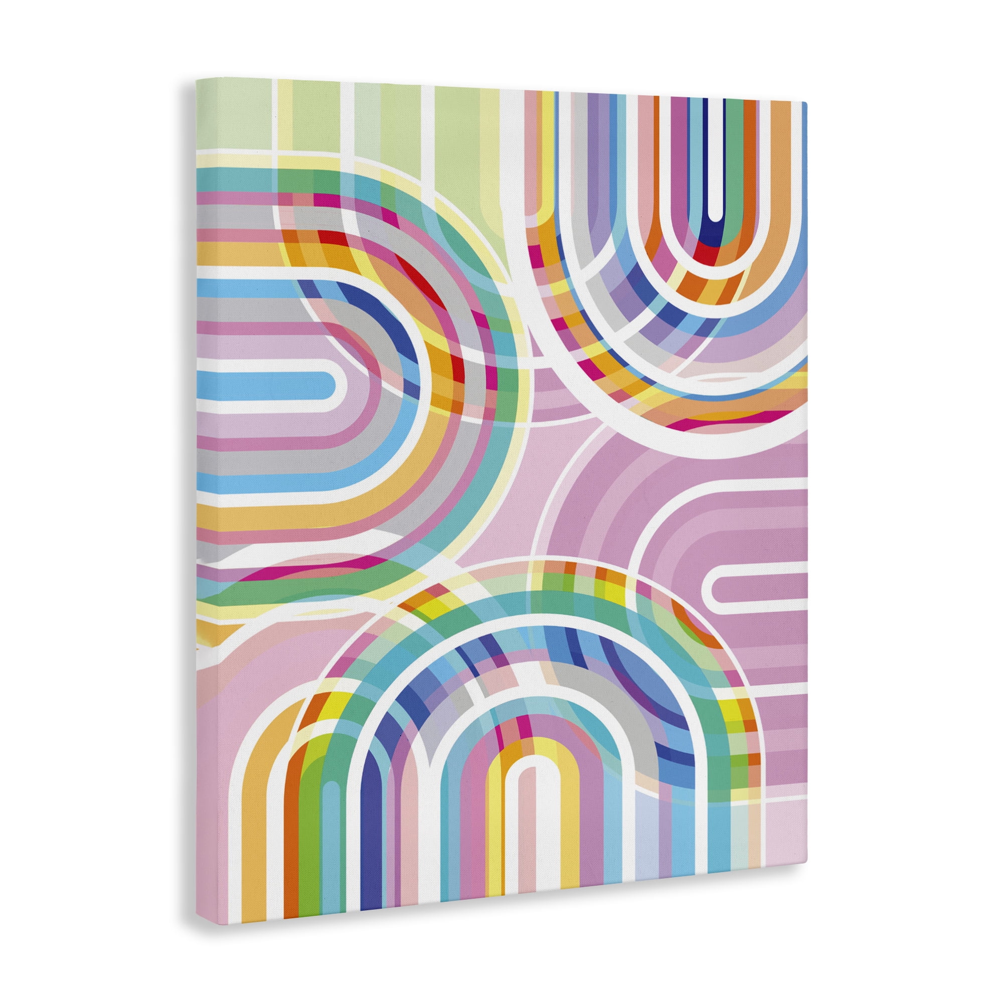 Stupell Industries Bright Playful Rainbow Arches Canvas Wall Art, design by Amber Sterling