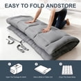 thumbnail image 6 of Cozy Harbor    Foldable &  Breathable   Full Memory Foam Futon  Mattress, Gray, 6 of 8