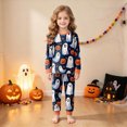 thumbnail image 5 of TOWED22 Boys Girls Halloween Pajamas Cute Pumpkin Print Pjs Cotton Kids Skeleton Sleepwear Clothes Sets Ghost Skull Holiday Sleepwear(White,5-6 Y), 5 of 9