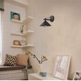thumbnail image 7 of FSLiving Color Changing RGB Mode Wall Sconce Wireless Remote Control Lamps Rechargeable Battery Run Dimmable Retro Design Black Metal Light Fixture for Stairways Nightstand - 1 Lamp, 7 of 7
