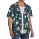 thumbnail image 2 of Fotbe Vintage Floral Camisa Estampada de Manga Corta para Hombre, Casual de Verano, Estilo Playero, Sin Arrugas-XX-Large, 2 of 5