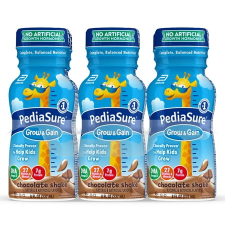 PediaSure Grow & Gain Kids’ Nutritional Shake, with Protein, DHA, and Vitamins & Minerals, Chocolate, 8 fl oz, (Best Meal Delivery For Kids)