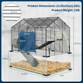 thumbnail image 3 of Huisuilinss Large Hamster Cage,3-Tier Hamster Habitat,Portable Hamster House With 7" Deep Glass Bottom,Hamster Tank Rat Cage,Small Animal Cage With Running Wheel,Water Bottle,Food Bowl,Ramps, 3 of 7