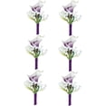 Calla Lily Boutonniere For Best Men Groom Groomsmen Set Of 6 Artificial