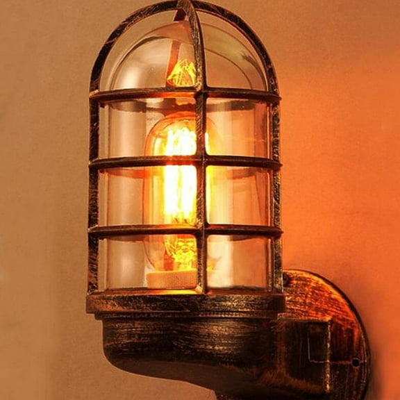 Retro Industrial Birdcage Wall Lamp IP54 Waterproof Explosion Proof Wall Light Aluminum AlloyMaterial Corridor Lights Decoration Living Room Bedroom Restaurant