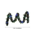 thumbnail image 3 of PEIBang 10Ft Christmas Tinsel Garland,Metallic Hanging Garland with 30 LED Lights for Christmas Tree Wedding Indoor Home Decor,Party Supplies, 3 of 6