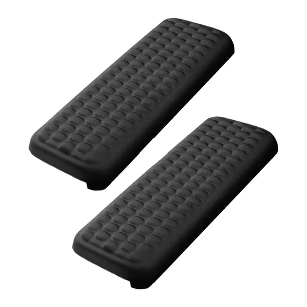 Almohadilla para codos de escritorio, reposabrazos acolchado, soporte ergonómico de espuma viscoelástica, cojín para borde de escritorio para estudio, 2 piezas de tela negra