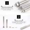thumbnail image 2 of 4 Uds M8 tornillos de expansión-tuerca hexagonal externa de acero inoxidable anclajes de fijación de perno de anclaje de expansión de servicio pesado, M8 * 50/4 Uds esquí esquí Gafas de esquí, 2 of 5