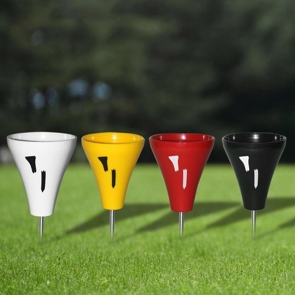 Yihuala Golfs Putting Greens Tees Sign Green Marking Tool Golfs Putting Practicing Tees Base for Golfs Accessories Easy to Use