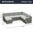 thumbnail image 4 of HAPPATIO 7-Piece Wicker Patio Conversation Set with Beige Cushions, 4 of 8